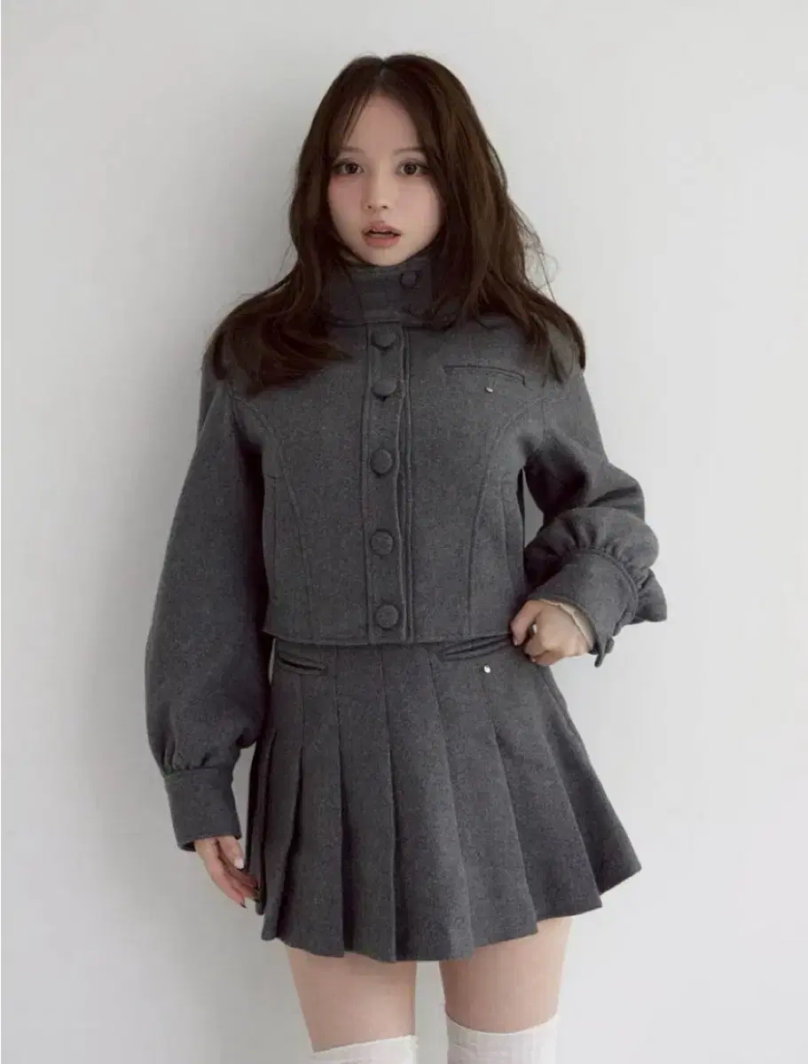 ジャケット・アウター Zoey stand neck jacket & skirt andmary Zoey stand neck jacket